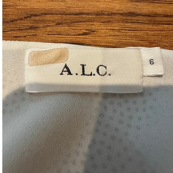 A.L.C. Silk Viera Rimini Dot Tiered Mini Dress Women’s Size 6 – Cocktail Dress - Picture 6 of 7